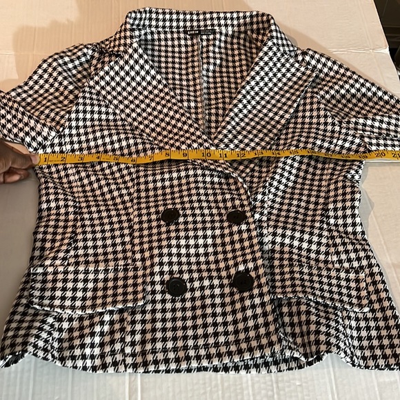 Shein Houndstooth Black and White Blazer size M - Picture 10 of 13